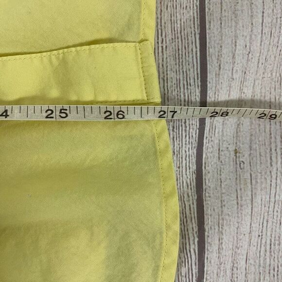 The limited women L cotton blend button down collar blouse yellow - Picture 9 of 11